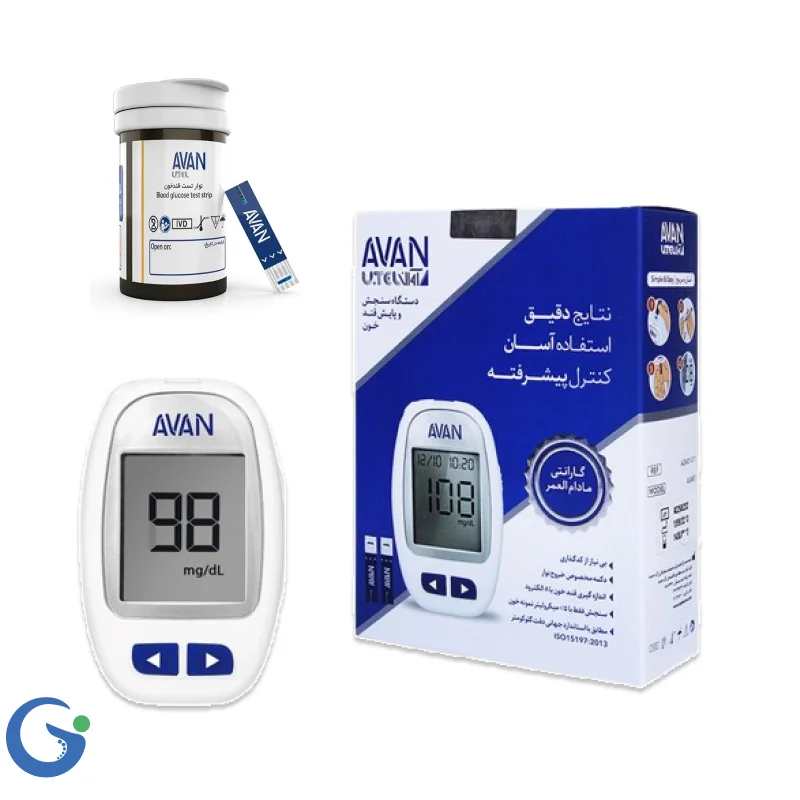 دستگاه تست قند خون آوان مدل AGM01 به همراه 50 عدد نوار